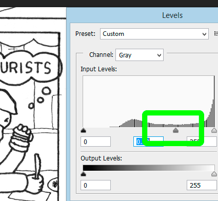 The right way to edit blacks in Photoshop line drawings