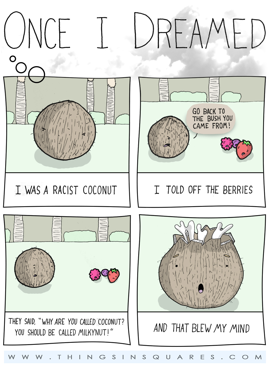 Once I dreamed I was a racist coconut