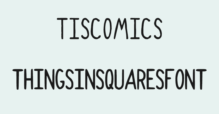 Things in Squares font