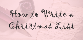 How to write a Christmas list