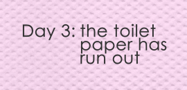 Day 3: The toilet paper has run out