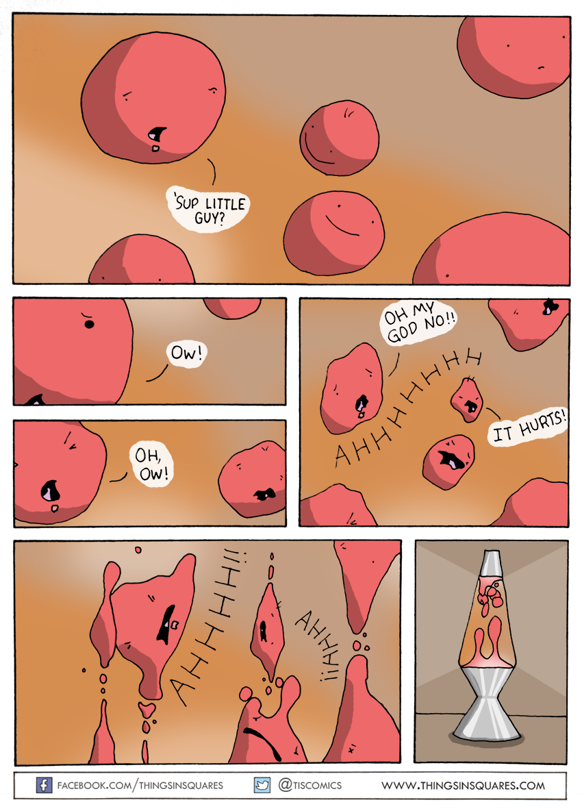 Lava lamp comic. Morphing is not good for circles